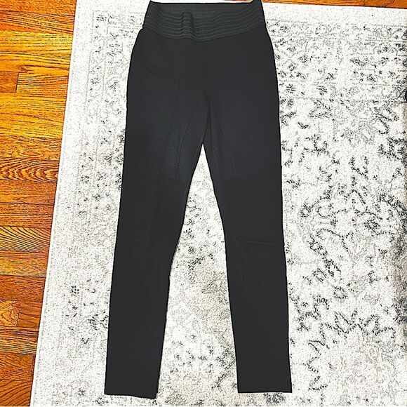 Zara Basic Collection Black Moto Pull On Legging Pants Size Medium - Picture 1 of 7
